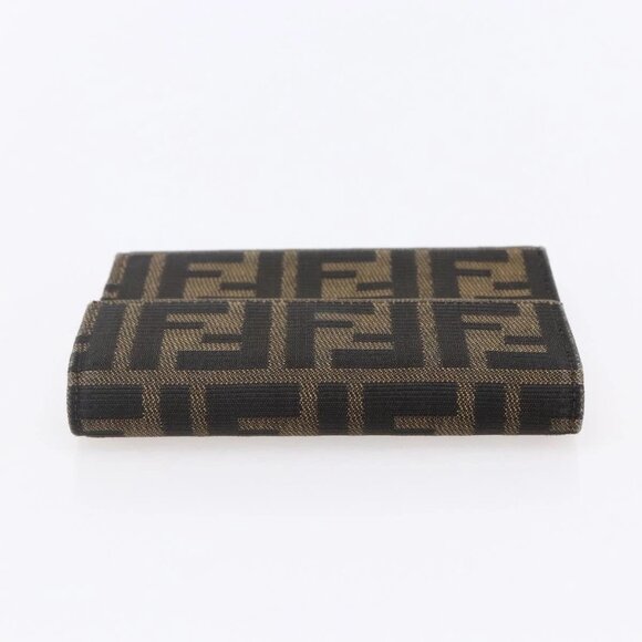 Authentic FENDI Zucca Canvas Wallet Black Brown bst288-112825 - Picture 4 of 16